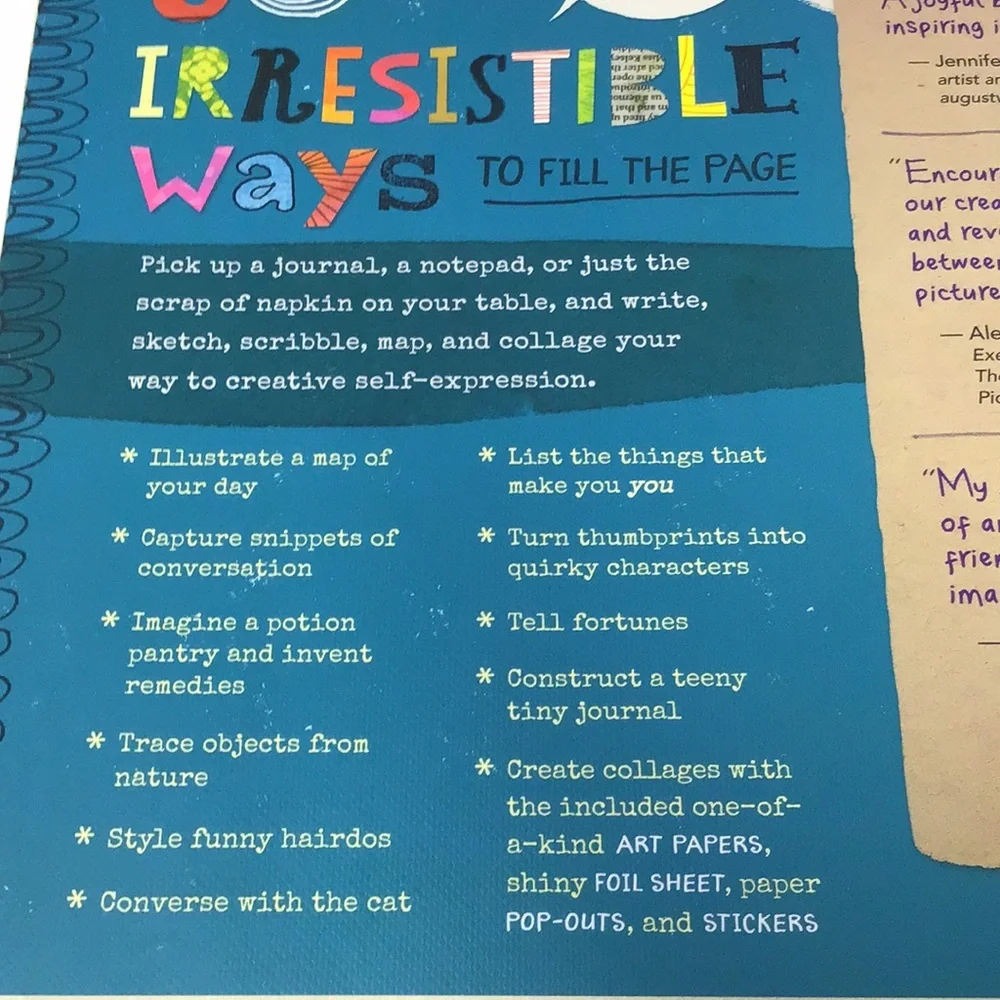 Journal Sparks Creativity Book - inspiration plus stickers & collage papers FUN! - Picture 6 of 16